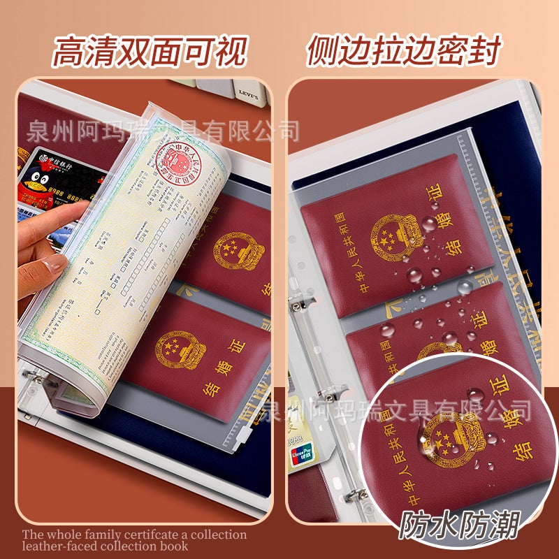 Family Document Storage Bag, Binder, A4 Storage Book, Certificate, Receipts, Archives, Pregnant Woman, Baby, Prenatal Check-Up, Postnatal Check-Up - Image 4